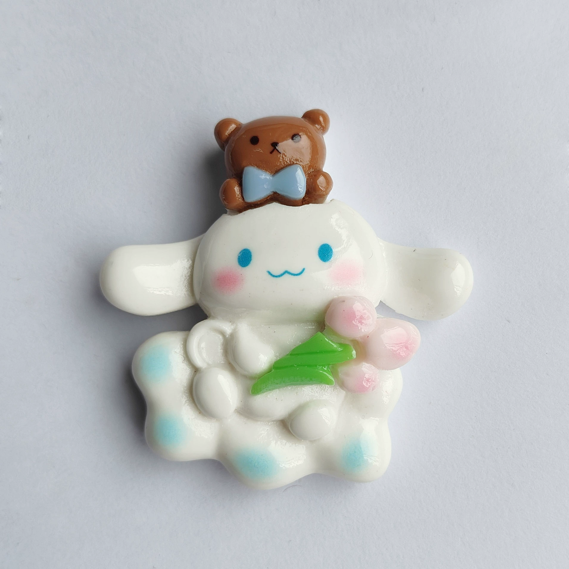 Резиновые аксессуары Sanrio — брелок для телефона и магнит на холодильник, ≈6×5,7 см, ручная работа