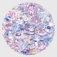 50张透明梦幻ins贴纸防水PET高颜值紫色水晶少女心装饰手帐本贴纸