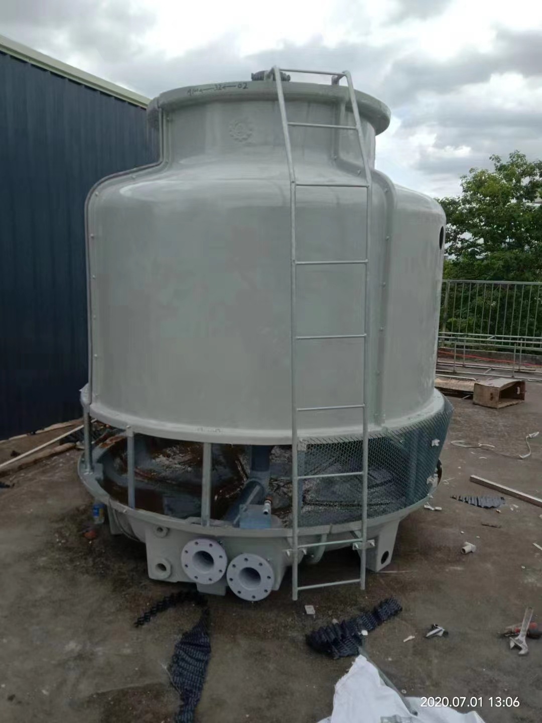 璃钢冷却塔冷水塔100/125/150T吨圆形逆流式冷水塔工