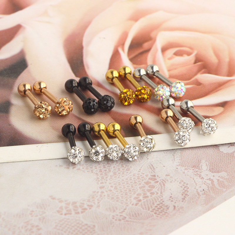 Stainless Steel Star Zircon Earrings Light Luxury Niche Design for Women Men detail image 7
