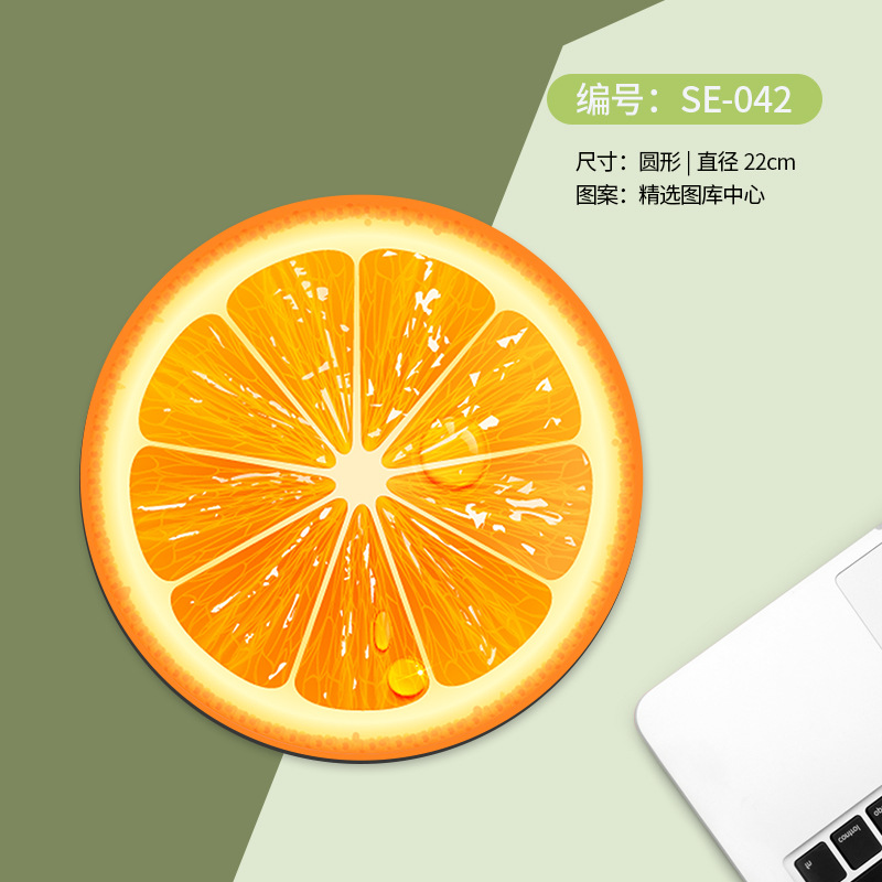 Alfombrilla de ratón redonda, pequeña y portátil, con antideslizante y soporte para muñeca