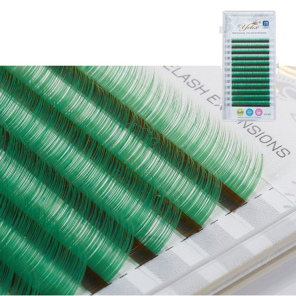 Fábrica de mezcla 0.07 pestañas de color, pestañas falsas, gran capacidad de injerto de vello redondo denso, pestañas al por mayor