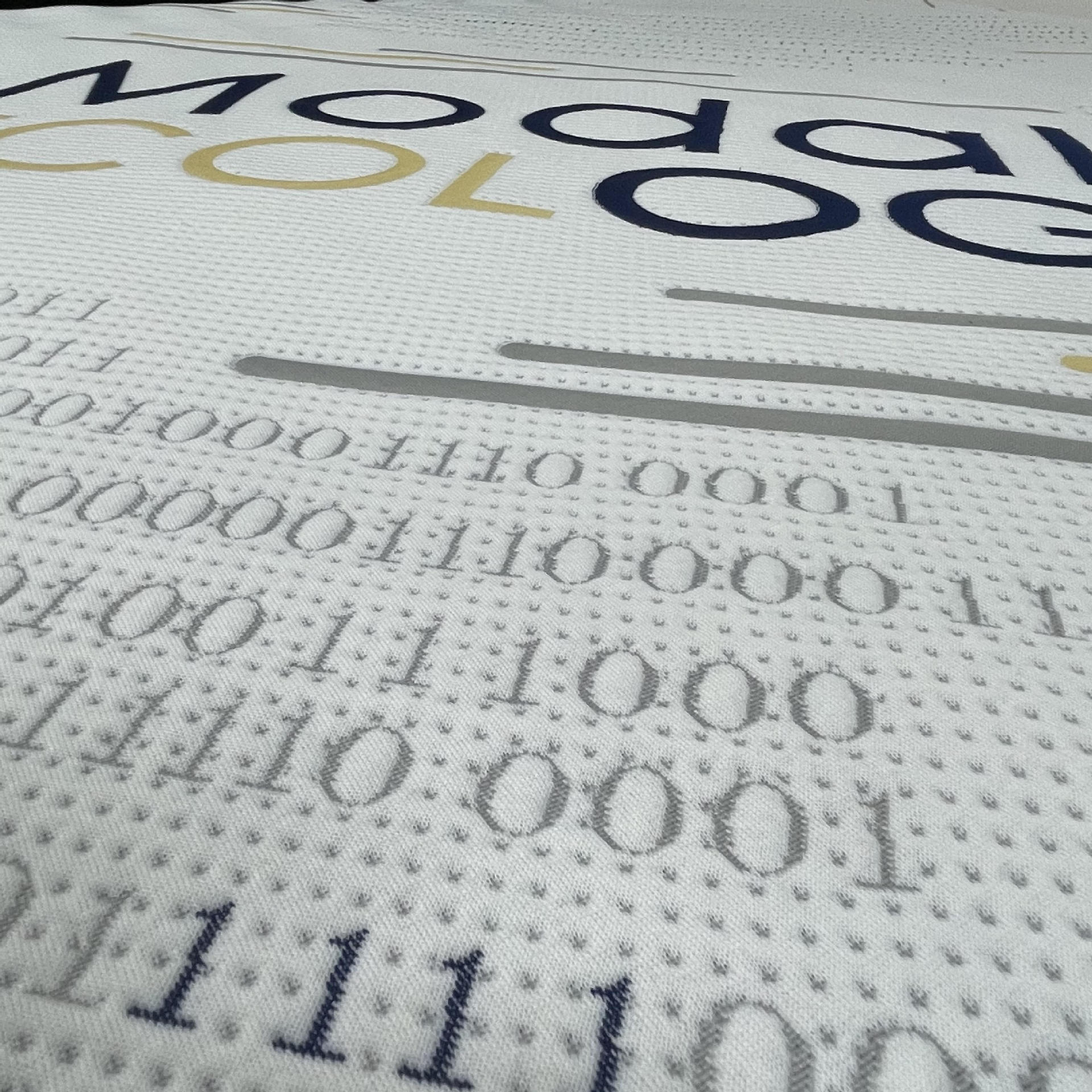 [Fabricante] 400 gramos de tela de colchón jacquard de doble cara en stock para hacer tela de colchón de punto lino
