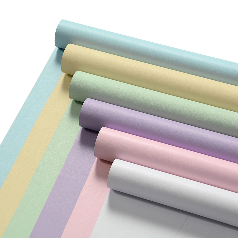 Papel tapiz de color sólido engrosado para dormitorio, autoadhesivo, de alta calidad, ecológico, inodoro, impermeable, a prueba de humedad, resistente al desgaste, corrector de transformación image 6
