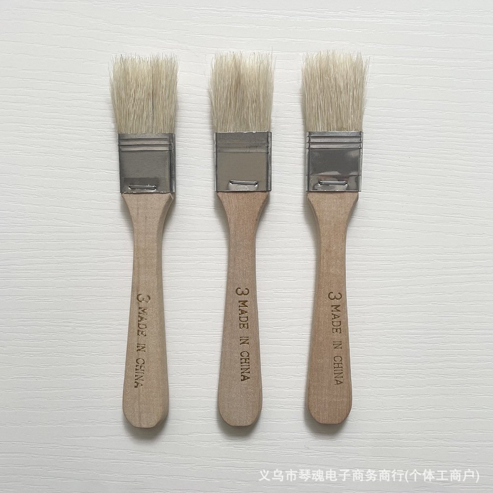 厂家供应3号加厚猪鬃板刷小板刷油画板刷木柄油漆刷除尘清洁刷子