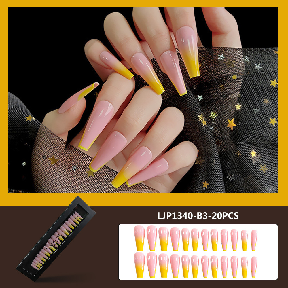 Estilo europeo y americano super largo desgaste uñas puro deseo caja de regalo jalea pegamento manicura pieza de uñas falso parche de uñas producto terminado venta al por mayor
