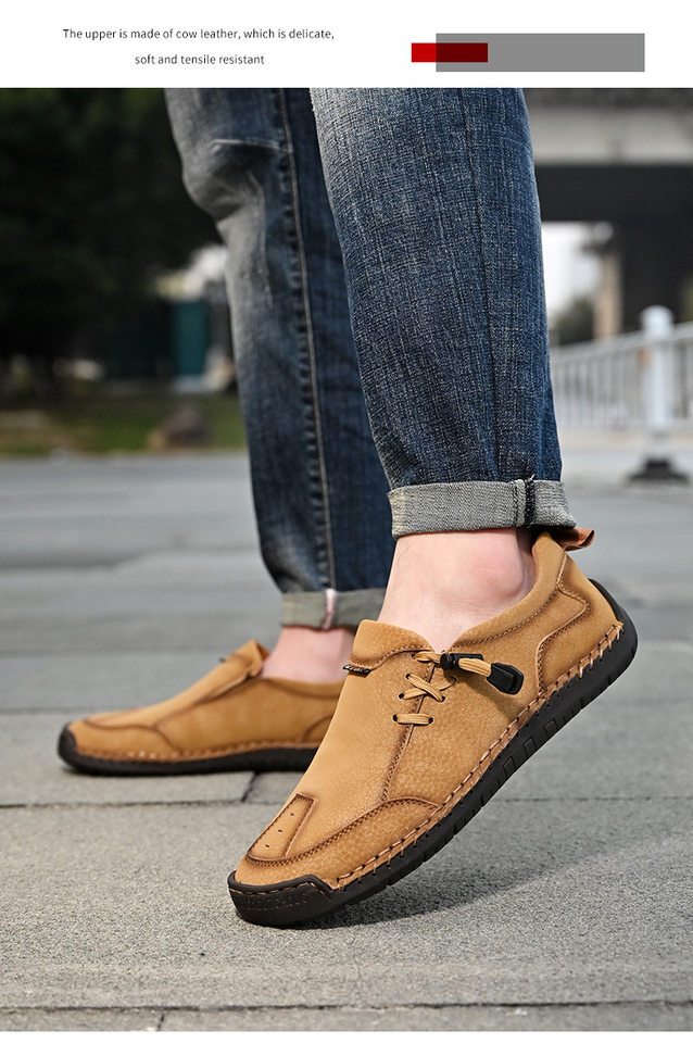 Giày lười nam da thật thủ công phong cách thể thao ngoài trời, đế thấp — 9902 hồng, 9902 màu xanh hoàng gia, 9902 màu xanh lá cây, 9902 màu xanh quân đội chi tiết 20
