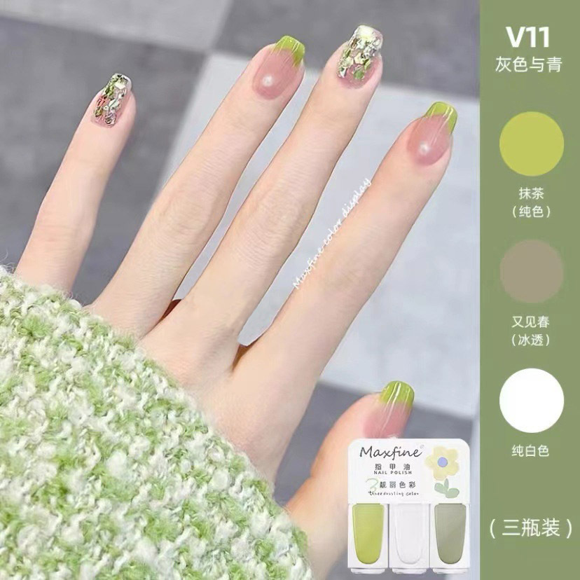 Juego de Esmaltes de Uñas a Base de Agua Set de 3 de Secado Rápido Desprendible