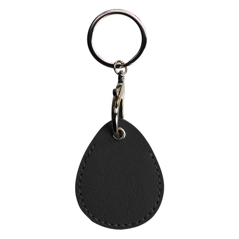 PU Leather Water Drop Small Card Case Keychain Protective Case Square Elevator Card Case ins Community Access Card Case Wholesale