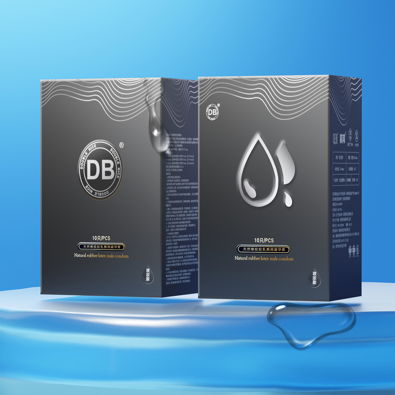 Db Daibang Hyaluronic Acid Condoms Floating Point Waist Wolf Tooth Granules Medium Small Condoms Sex Toys Wholesale