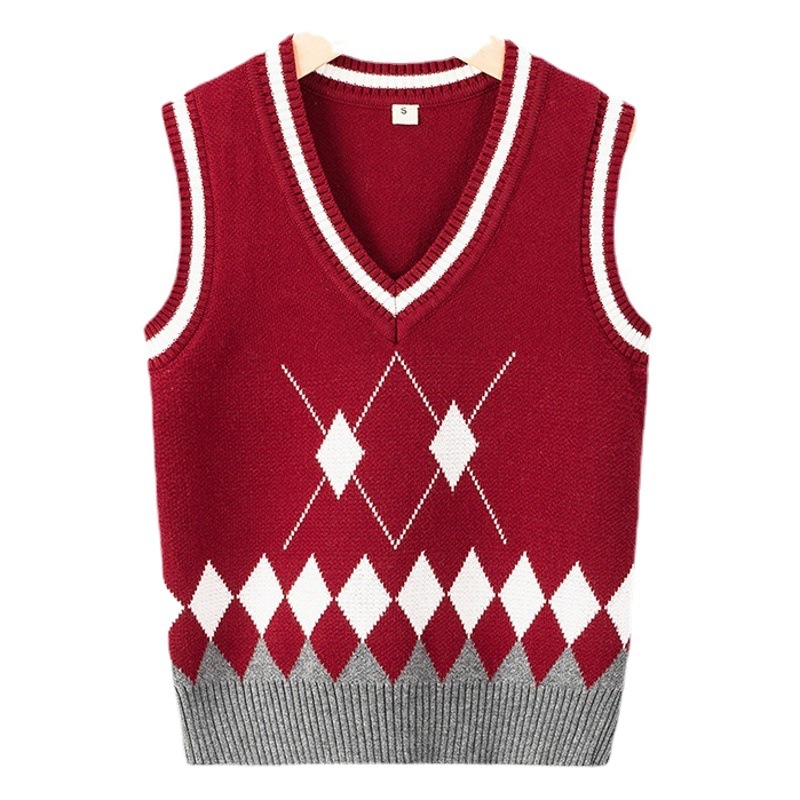 Shenzhen Escuela Primaria estudiante uniforme vestido uniforme escolar 2023 primavera y otoño nuevos niños y niñas suéter de algodón chaleco cardigan estilo coreano