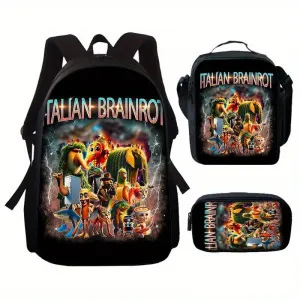 Nuevo producto transfronterizo Italian Brainrot Mochila con estampado digital