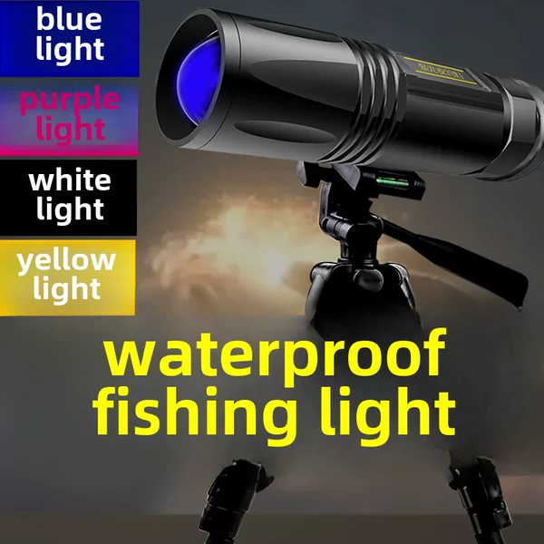 Fishing light night fishing light purple light blue light fishing special charging headlight led strong light fishing light