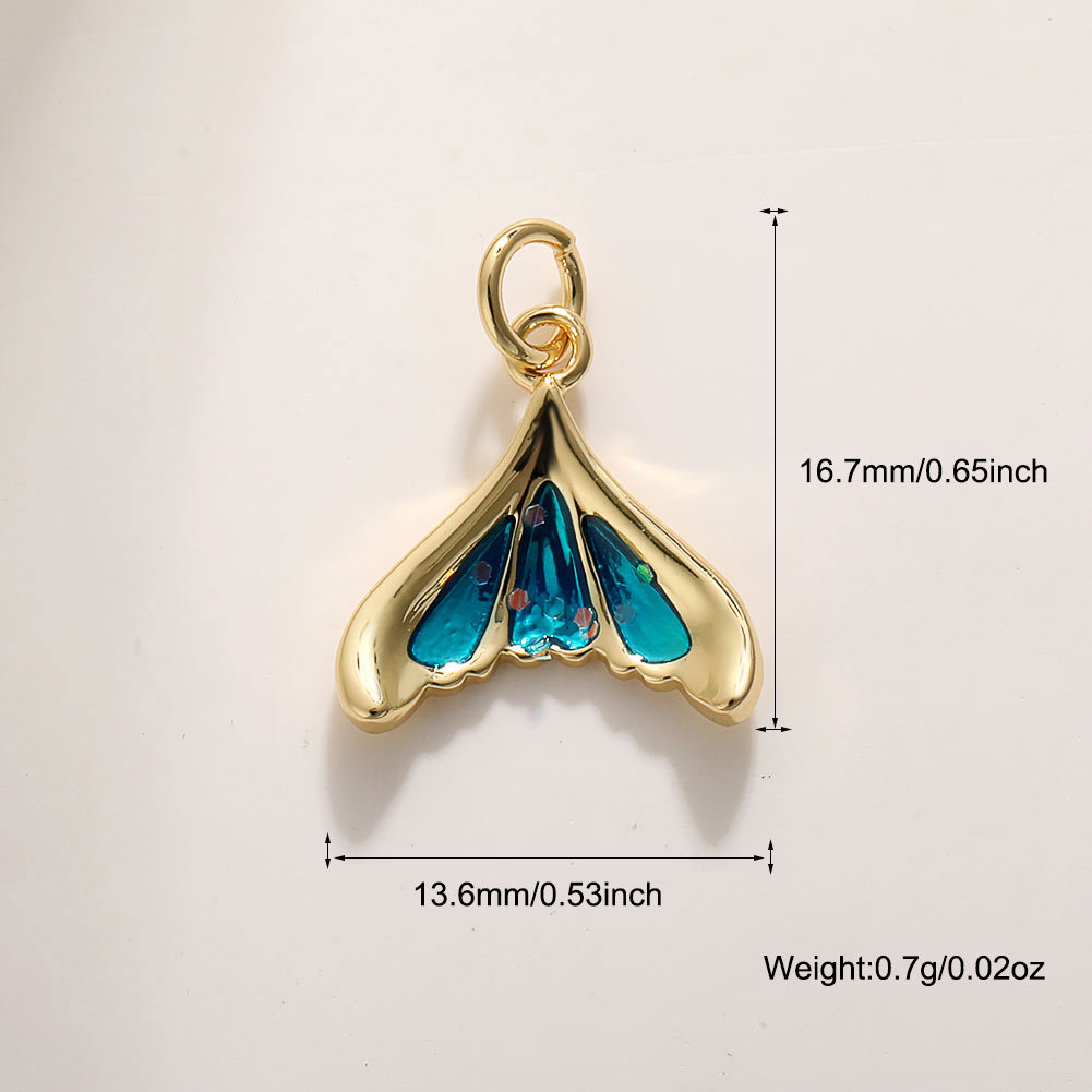 2g Weight Pendant Jewelry Making Type DIY Jewelry Accessories Classification 1 Piece Quantity Copper Material Starfish, Conch, Dolphin, Hippocampus, Fish Pattern All Seasons Season Enamel, Plating Design Cute, Marine Style Style 1 Piece Copper Starfish Conch Dolphin Pendant DIY Jewelry Accessories 1