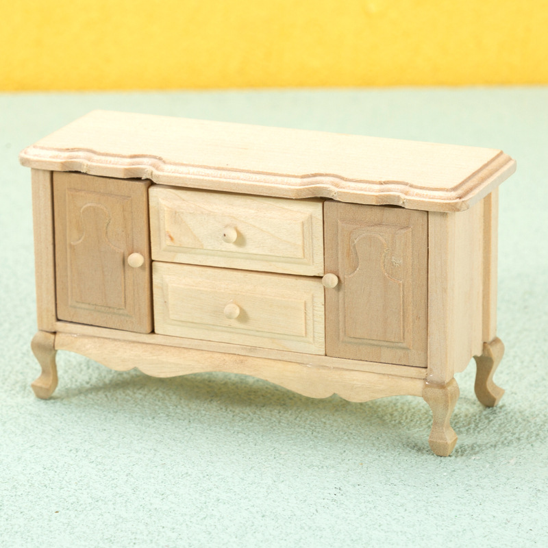 ob11 miniature food play toy 1:12 shop Kitchen restaurant doll house accessories mini wooden sideboard