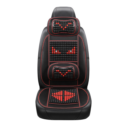 NNL Wood Bead Waist Support Single Seat Car Cushion Summer Truck Mesh Back Support Cooling Pad Little Monster All Seasons Cushion