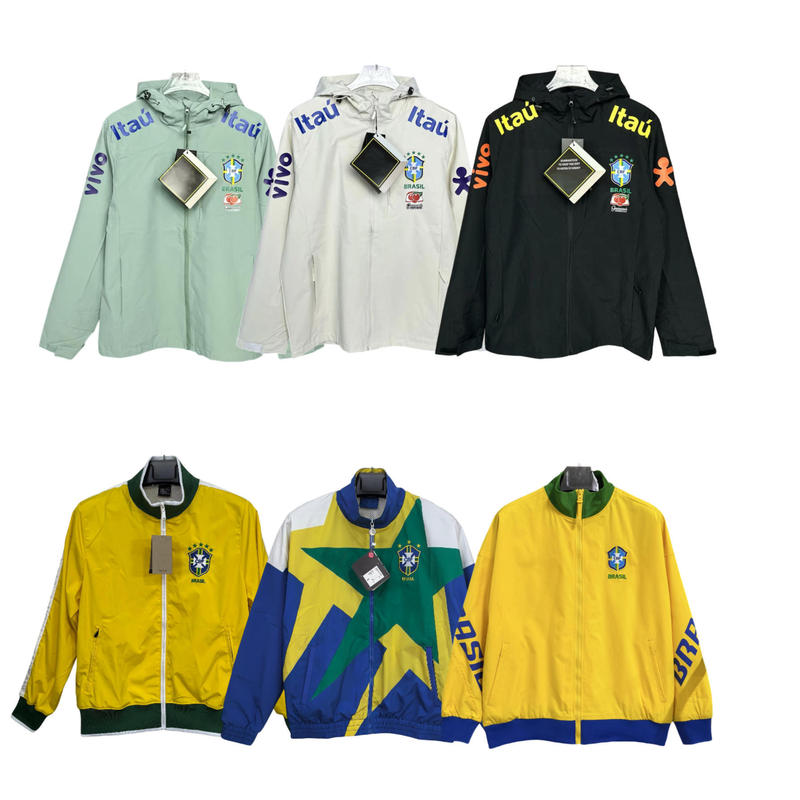 Brazilian Casual Windbreaker Long-Sleeved Jacket Training Jacket Warm Jacket Hooded Thin Style for Men and Women Autumn and Winter Style