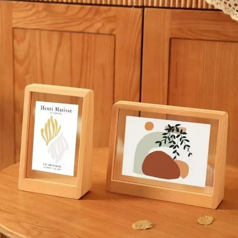 A4 acrylic beech certificate display frame framed patent authorization letter glass photo frame table honor certificate frame