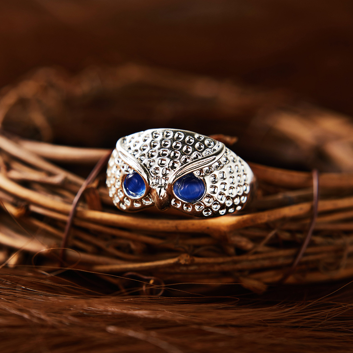 Boundary popular retro owl ring personalized fashion animal ring ring ring_voghion.com