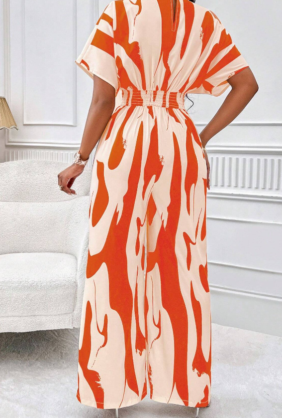 Women's Daily Bodysuits Casual Stripe Full Length Printing Jumpsuits display picture 15