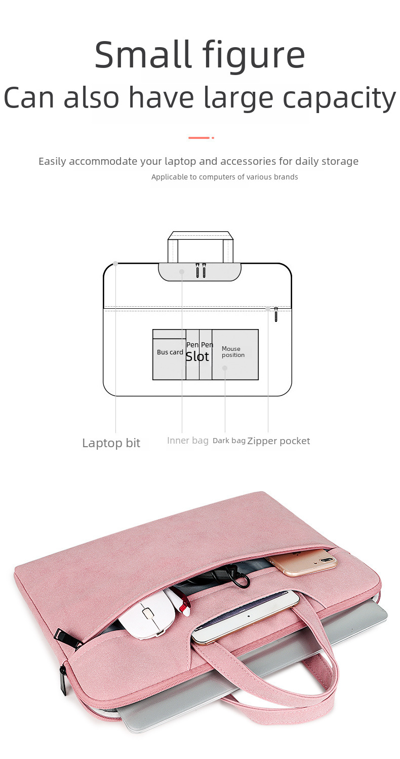 Portable Laptop Bag Inner Bag 13415.6-inch Tablet PC Protective Cover with Printable Logo