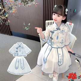 新款汉服儿童女唐装女童中国风两件套儿童服装新中式国风