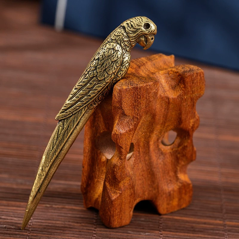 Латунный чайный нож попугая антикварный чайный торт чайный сервиз в стиле ретро