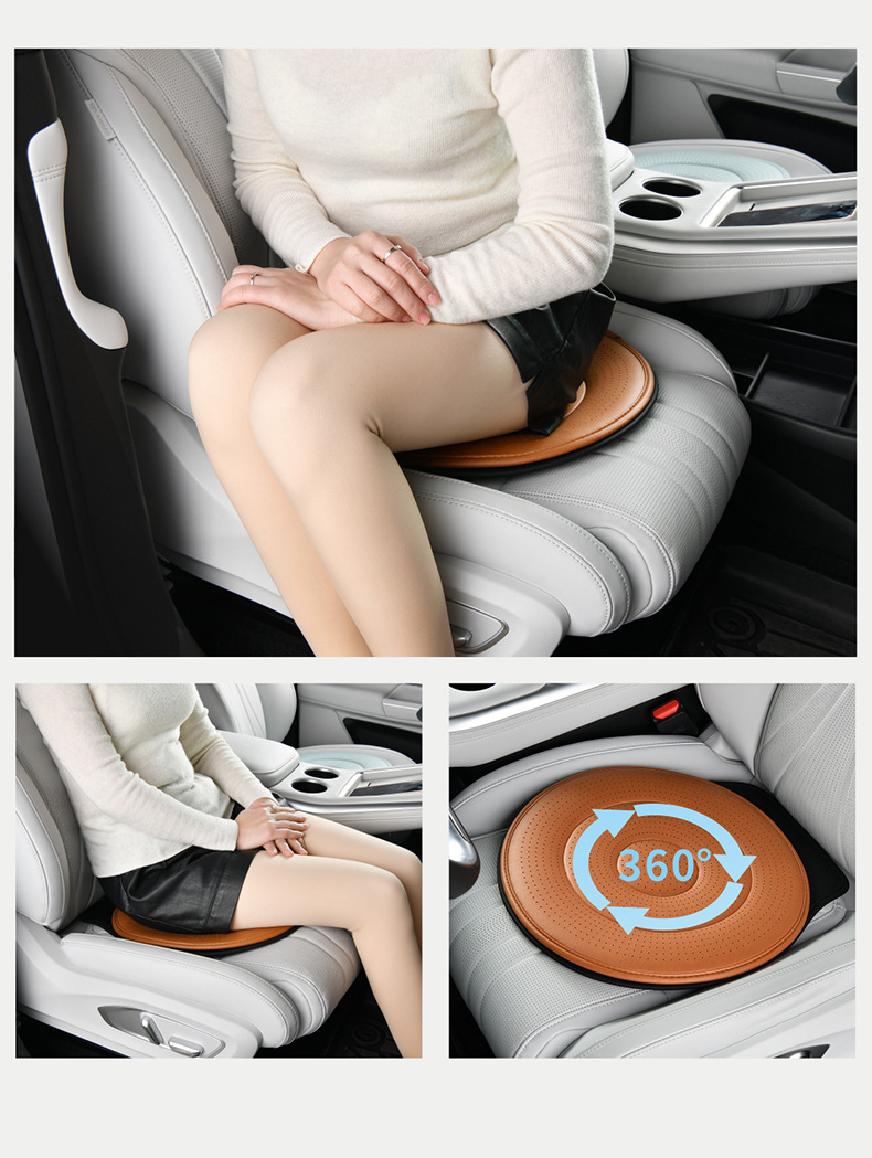 Car interior 360-degree rotating car seat cushion for elderly and pregnant women, suitable for all seasons, multifunctional mobile seat cushion