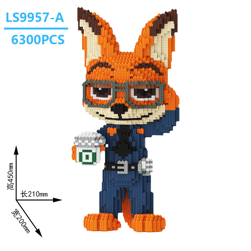 潮楽森は小さい粒子のおもちゃの星の黛露のウサギの積み木の男の子の女の子を詰めて屋台を並べて卸売りします。