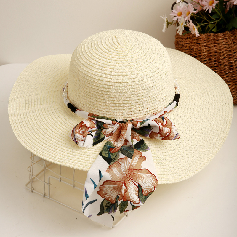 Women'S Gender Elegant, Basic Style Big Eaves Rim Women's Elegant Basic Solid Color Big Eaves Straw Hat
