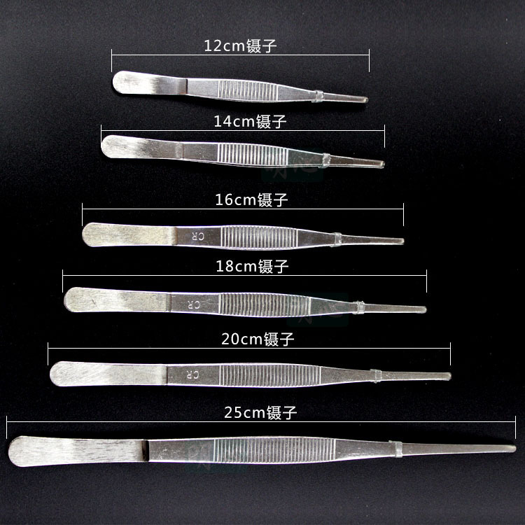医療用ピンセットステンレス包帯ピンセット直頭丸頭クリップピンセット手術抜糸有歯小ピンセット医療交換薬|undefined