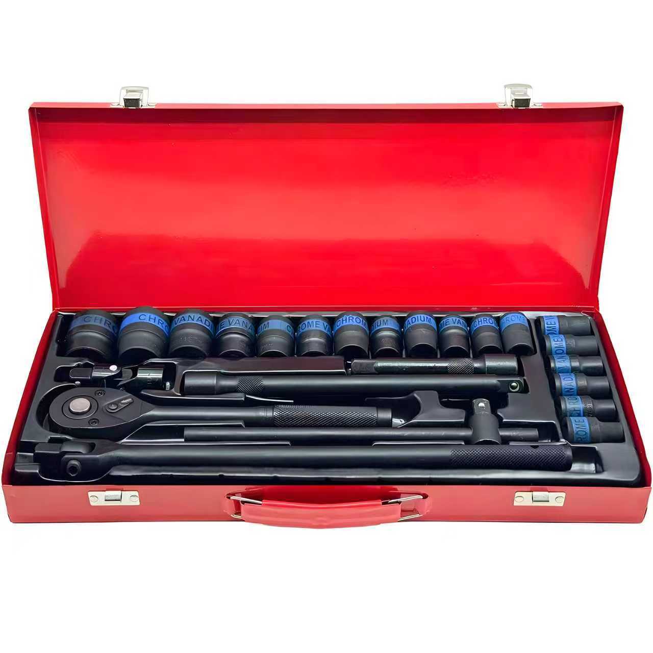 Conjunto transfronterizo de 24 piezas de caja de hierro Roja y negra sacudida barra F manga de arco curvo conjunto de reparación de automóviles conjunto de fábrica de reparación de automóviles image 7