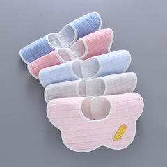 Reversible 360-degree thick waterproof bib for babies, cartoon embroidered mouth guard for newborns, children's bibs and napkins