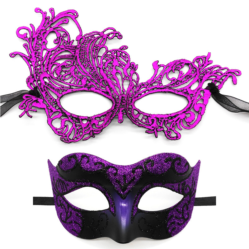 Pop Halloween Jazz Fairy Half-Face Head Plate Plastic Duro Grabado Party Half-Face Mask