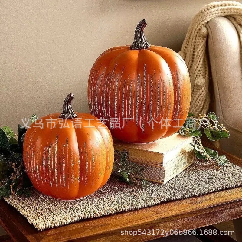 Twinkle Light Pumpkins 闪闪发光的南瓜万圣节装饰摆件|undefined