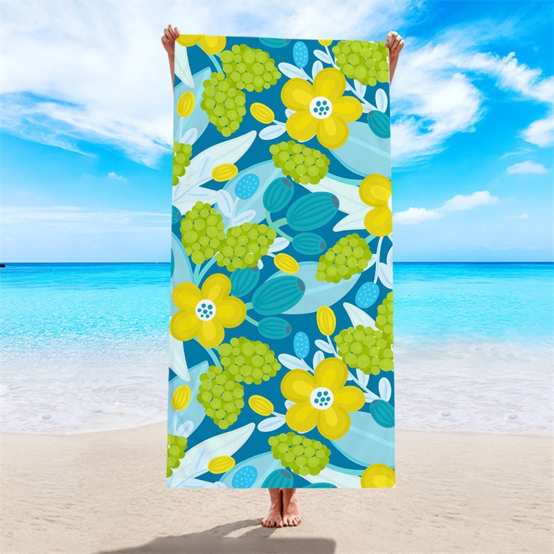 Comercio exterior Amazon toalla de playa de impresión digital europea y americana toalla de secado rápido toalla de felpa de microfibra toalla de baño de piscina