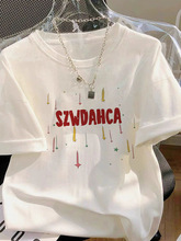 白色短袖t恤女装2025新款夏季独特宽松设计感气质小众不撞款上衣