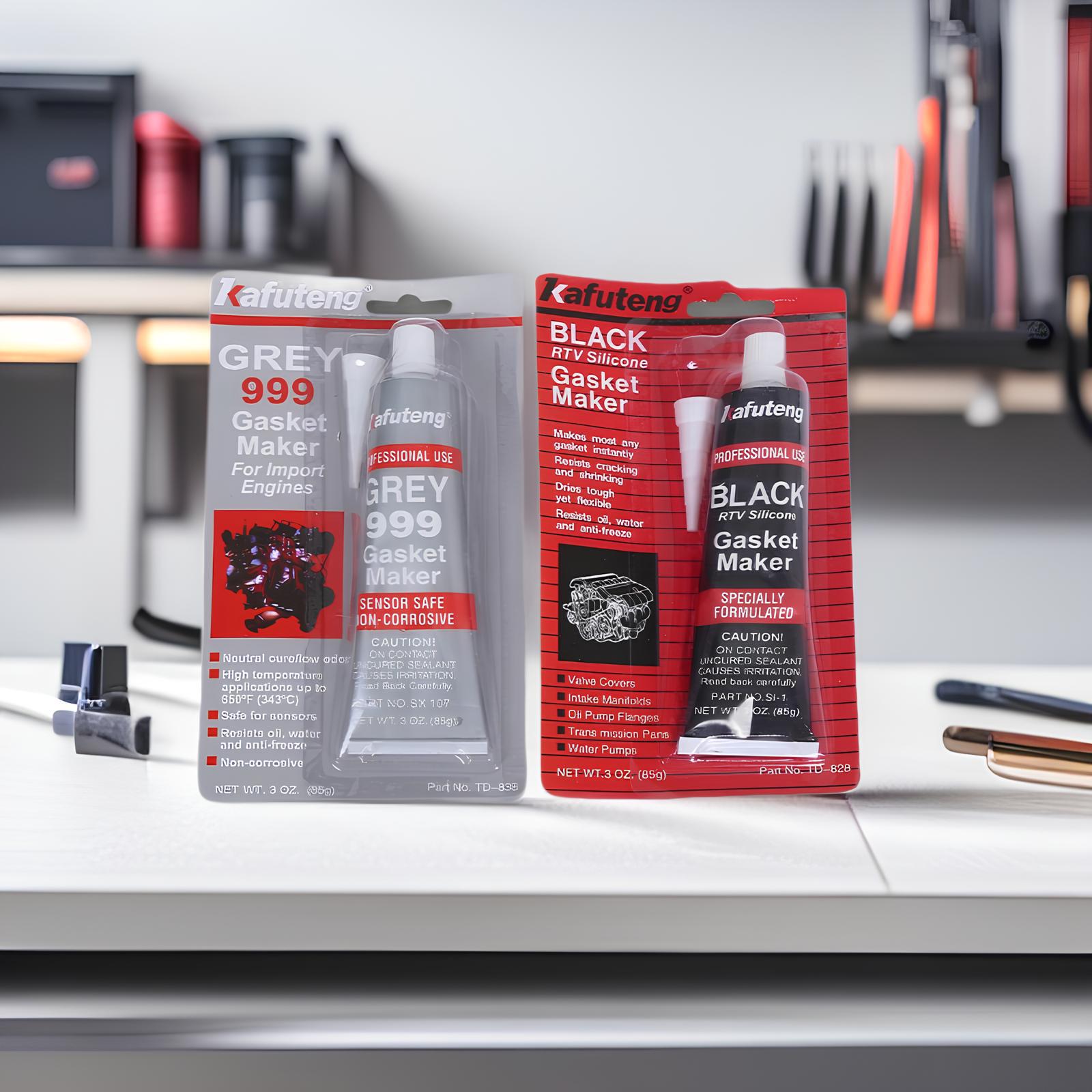 硅酮密封胶汽车发动机密封胶黑色汽车密封胶免垫片胶黑红灰胶批发