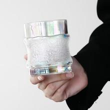酒店民宿ins挂冰杯家用美式拿铁咖啡杯冷饮杯冰川玻璃杯