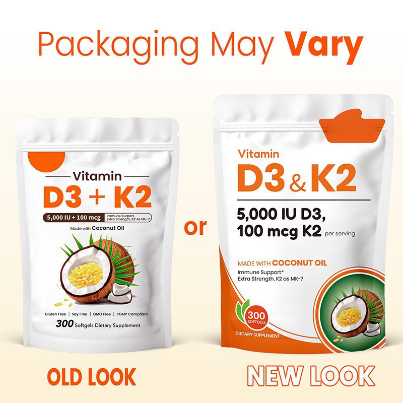 跨境爆款 维生素D3&K2软胶囊Vitamin D3&K2椰子油软胶囊源头工厂|undefined