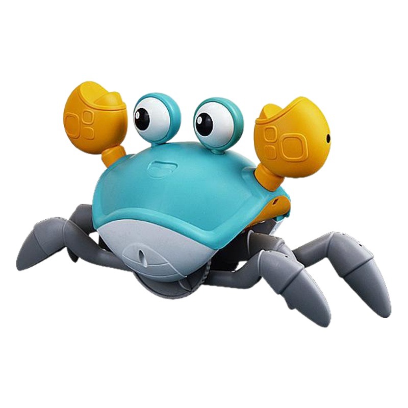 Cangrejo de inducción eléctrica transfronteriza evitación automática de obstáculos recargable inducción de música luminosa sonido y luz cangrejo juguete para niños