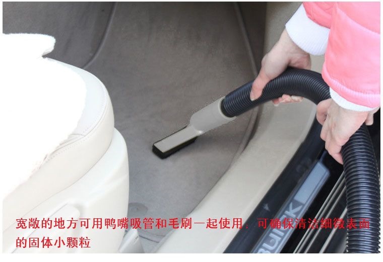 12V car vacuum cleaner for both car and home use, with blowing and suction functions, round-barrel design, high power and enhanced suction