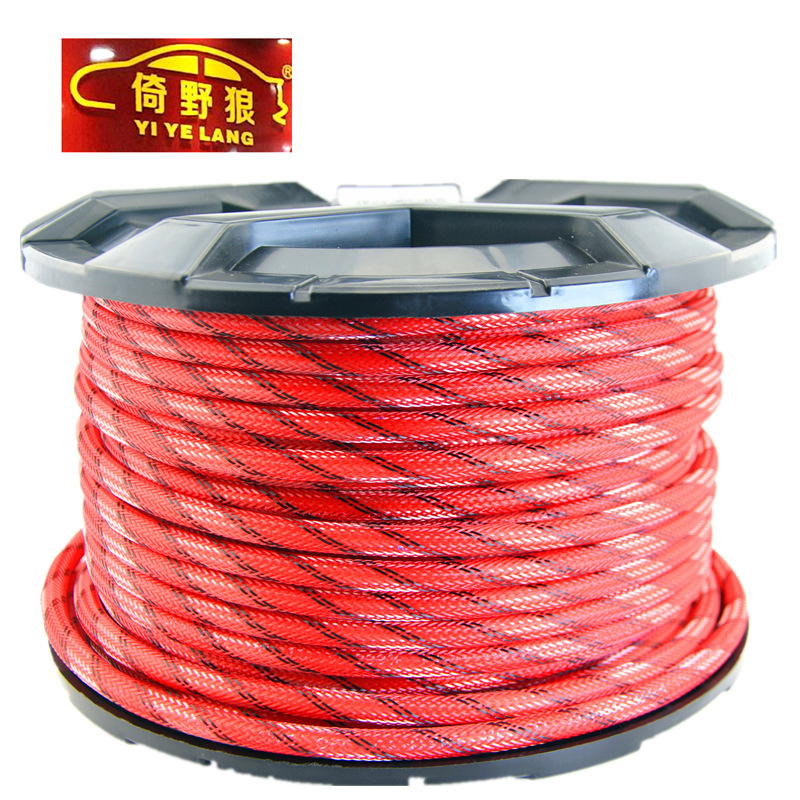 汽车音响线8号纯铜电源线带屏蔽网 发烧改装音响电源线高品质线材