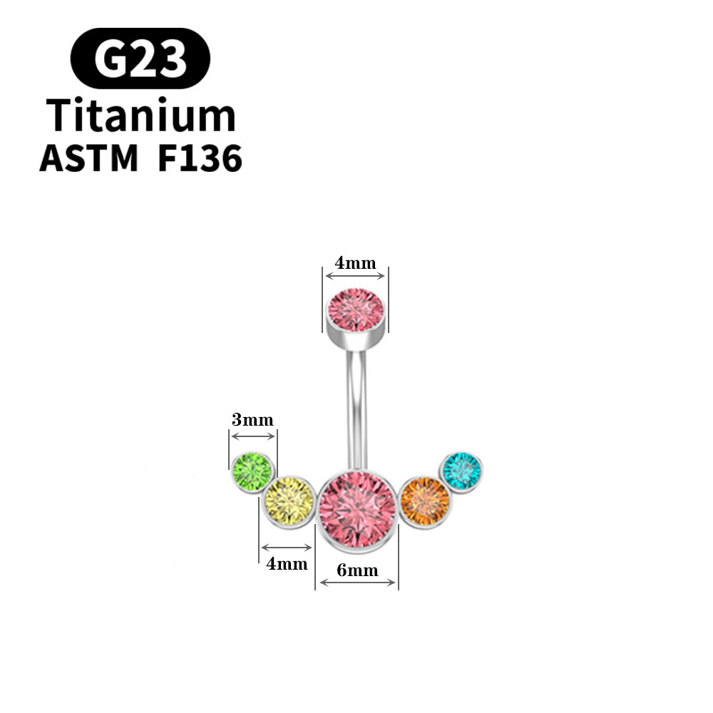 G23 Titan-Schweißer-Schmuckstück, schlichter Damen-Bauchnabelpiercing im europäischen und amerikanischen Stil (Einzelhandel)_voghion.com