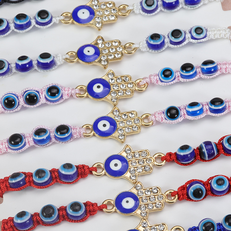 Lucky Red String Evil Eye Bracelet Handmade Protection Jewelry_voghion.com