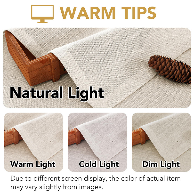 Linza transfronteriza cortina de tela de lino imitación de color natural comercio exterior al por mayor tela de tela