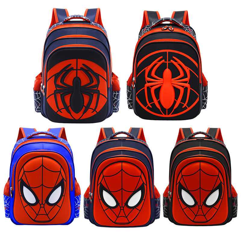 2025 New Spider-Man Schoolbag for Primary School Students, Boys in Grades 1-6, 3D Cartoon, Weight-Reducing, Spine-Protecting, Waterproof Backpack 2025 New Spider-Man Schoolbag for Primary School Students, Boys in Grades 1-6, 3D Cartoon, Weight-Reducing, Spine-Protecting, Waterproof Backpack