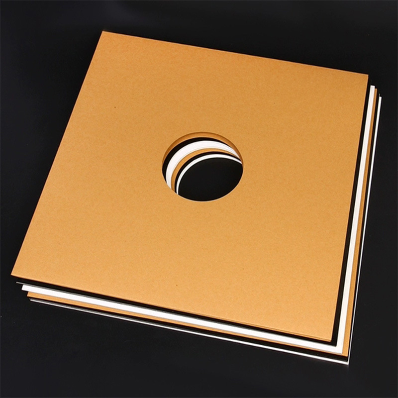 LP bolsa de registro de vinilo de 7 pulgadas de 10 pulgadas de 12 pulgadas de 350g de cartón engrosado bolsa exterior de almacenamiento de discos de vinilo bolsa al por mayor