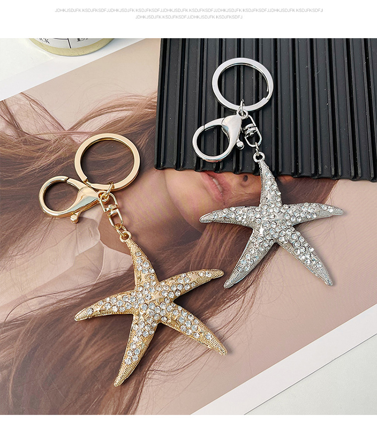 Cartoon Style Zinc Alloy Pentagram Women's Bag Pendant Keychain display picture 4