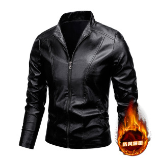 Factory Direct Sale 2024 Autumn and Winter New Men's Leather Jacket Korean Version Slim Trendy Stylish 1259 Leather Jacket Wholesale